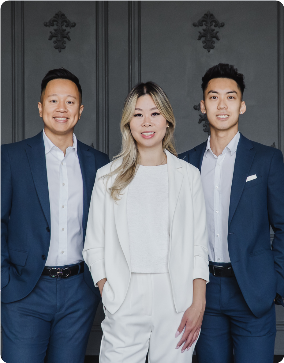 Jeffrey Liu, Annie Lam and Michael Liang — the APEX team